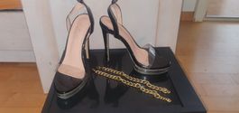 Lack Heels mit Kette,Tacchi laccati con catena, heels chain