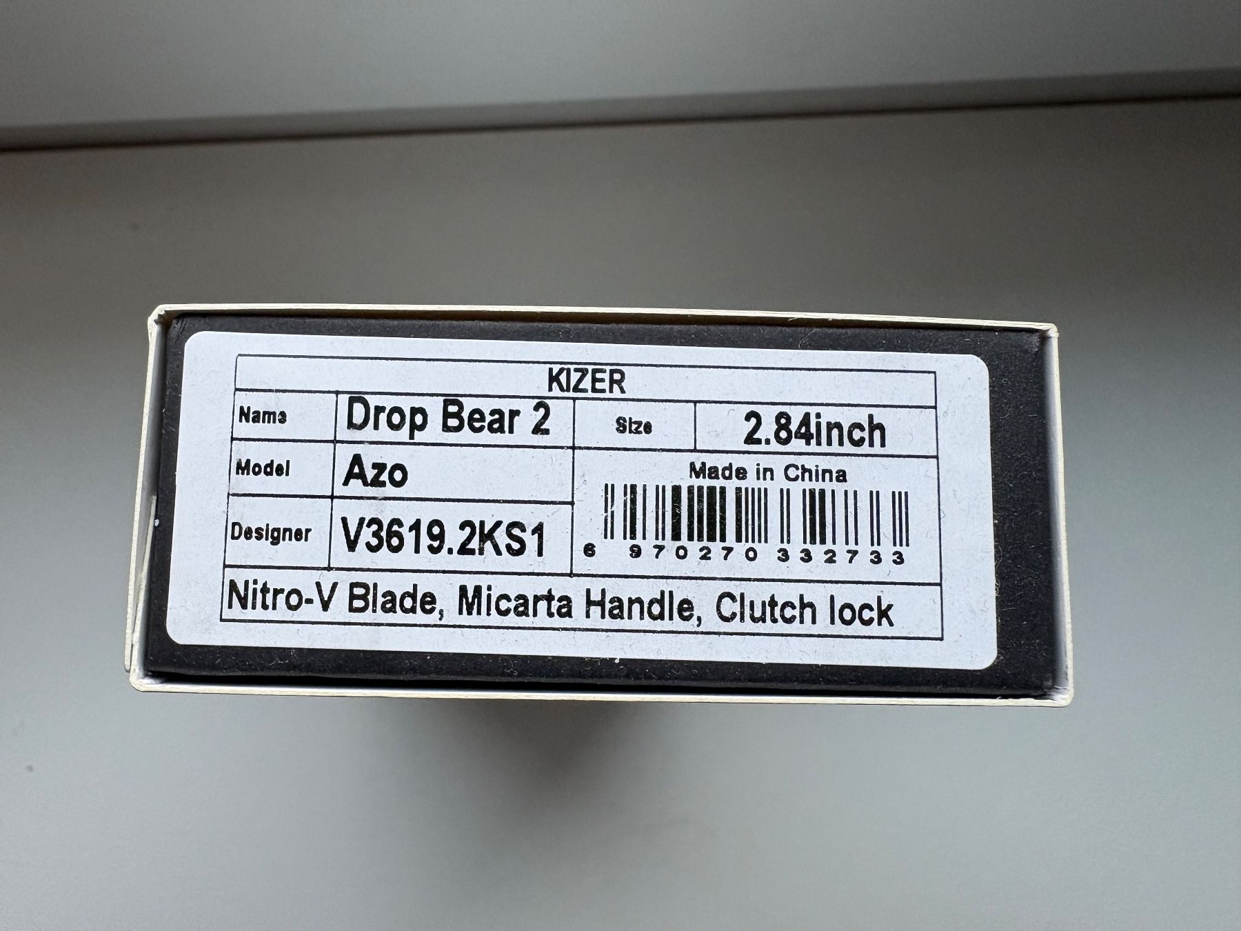 Couteaux de poche: Kizer Drop Bear 2 Black Micarta Sheepsfoot EDC – Neuf (Voir description) à Kreuzlingen par ROMANR1 6