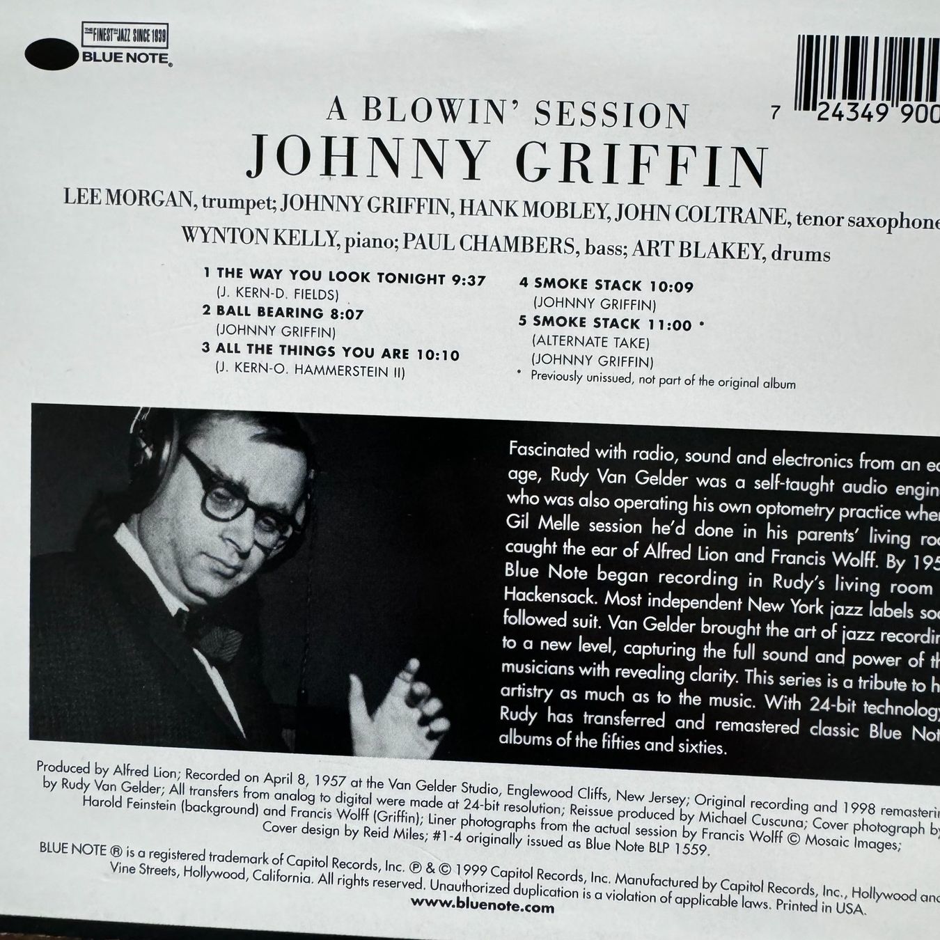 CD: Johnny Griffin: A Blowin' Session (CD Blue Note) 1957 – Usato da Zug venduto da Mirare9 5