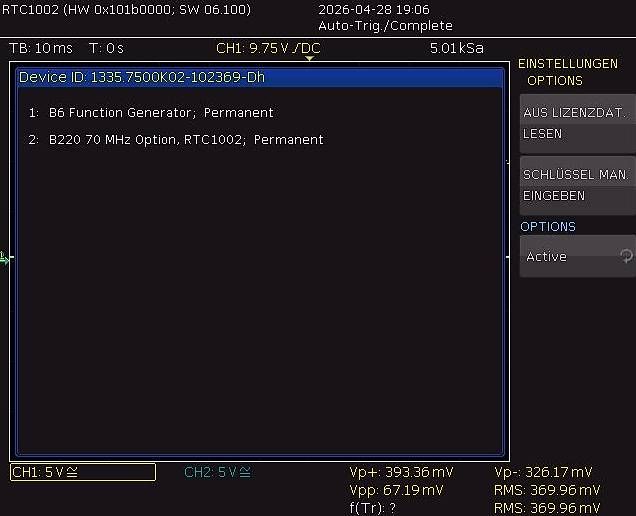 Misurare: Rohde & Schwarz RTC1002 70 MHz – Usato da Bennwil venduto da dav_26qg 4