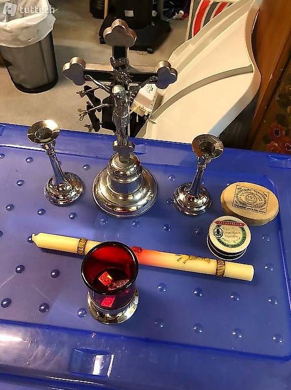 Kerzenständer: Altar Silber Antik – Gebraucht aus Bülach von Buymike8