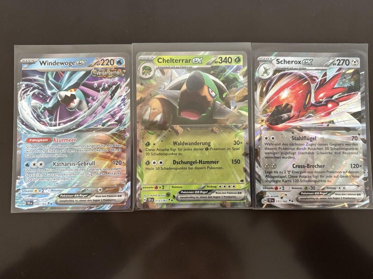 Pokémon Sammelbilder & Trading cards: Pokémon Temporal Forces, Double Rare Set (3 Karten, DE) – Neu (gemäss Beschreibung) aus Basel von Michele4123