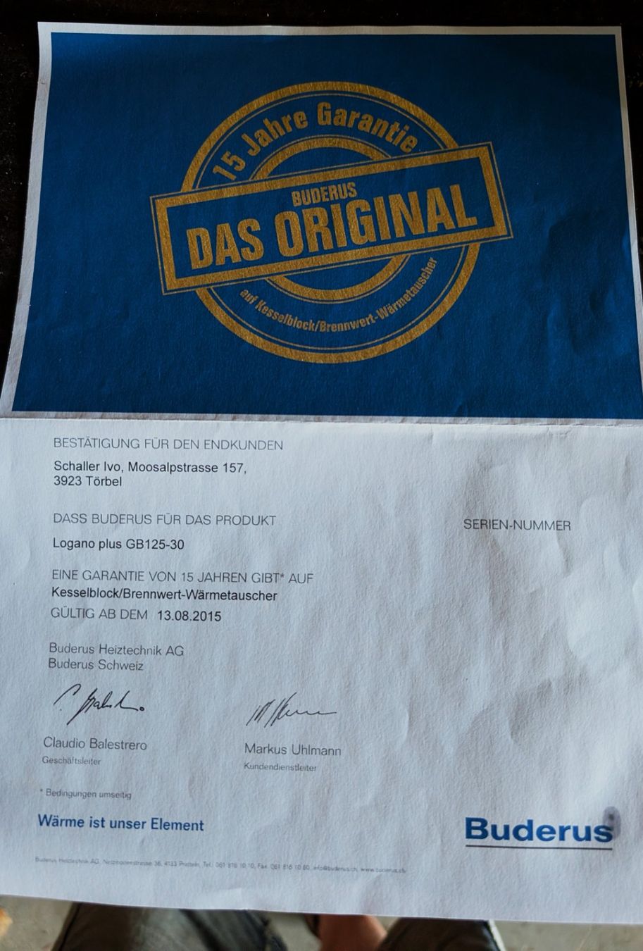 Buderus Radiateurs: Heisskessel "Buderus" – D'occasion à Törbel par Moosalp 4