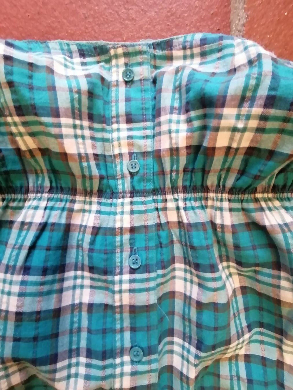 Camicette, T-shirt & Top: Trägerloses Top, S/164, karo – Usato da Solothurn venduto da Shanty.20 1