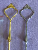 2 ETAGERE STANGEN KRONE FEIN SILBER + GOLD / 2-LAGIG