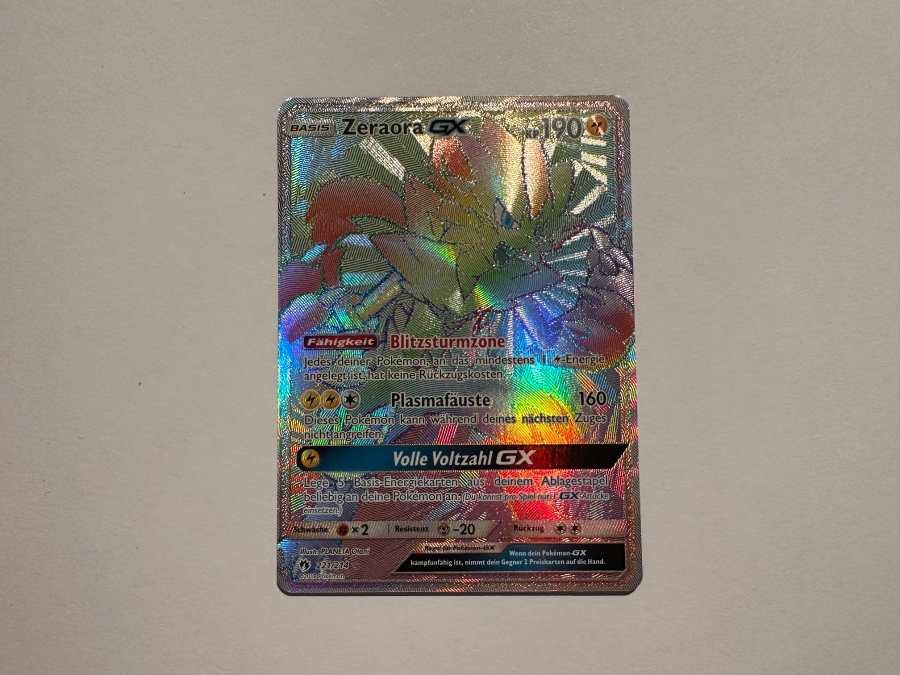 Pokémon Carte collezionabili: Zeraora GX Lost Thunder Secret Rare Rainbow DE – Nuovo (secondo la descrizione) da Hagendorn venduto da Pokecollectorch 1