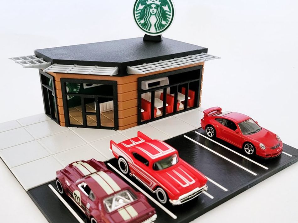 Hot Wheels Modellini d'auto: Starbucks Café HotWheels avec LED – Nuovo (secondo la descrizione) da Le Crêt-p-Semsales venduto da mamy360