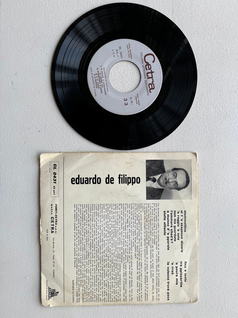 Dischi in vinile: Eduardo de Filippo (single) – Usato da Zürich venduto da schweinsbraten 1