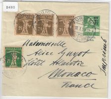 Streifband No. 45 mit Zusatzfrankatur