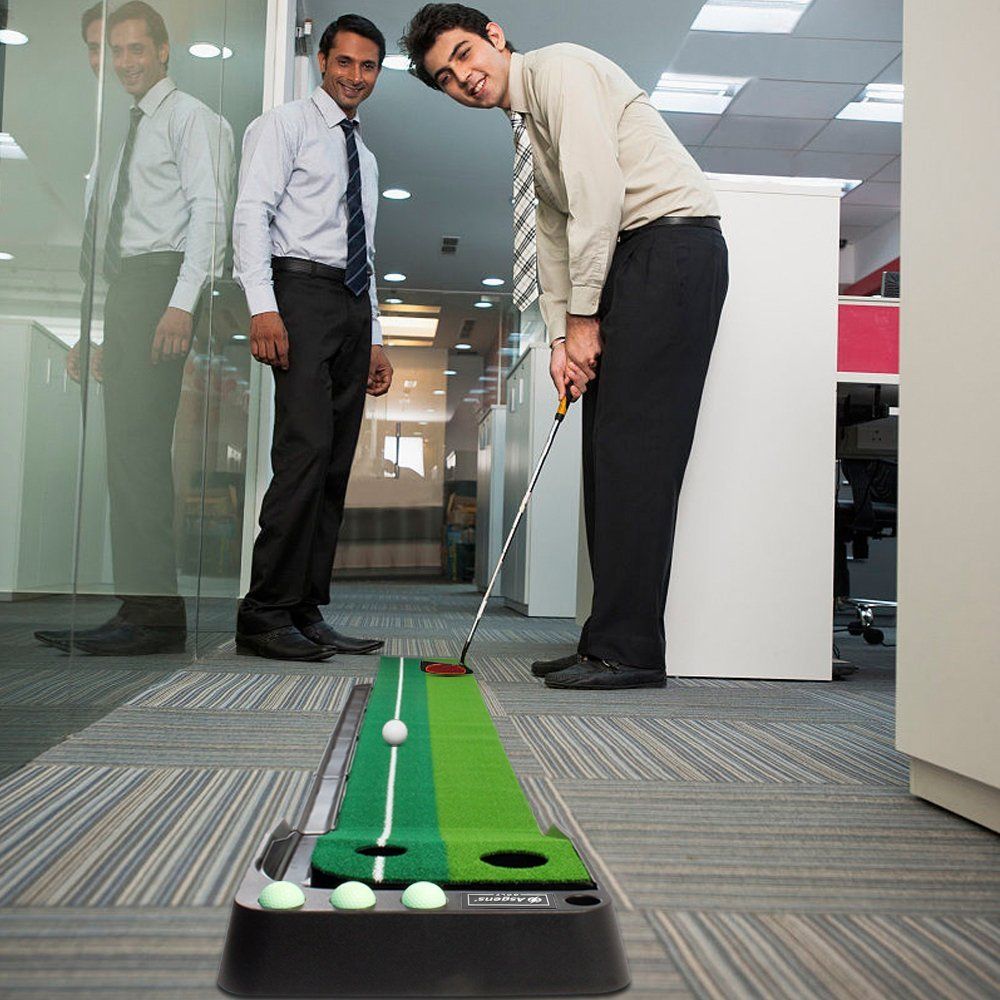 Bodenmatten: Puttingmatte Golfmatte Putting Trainer mit Ballrückgabe – Neu und originalverpackt aus Herisau von Zevora 8