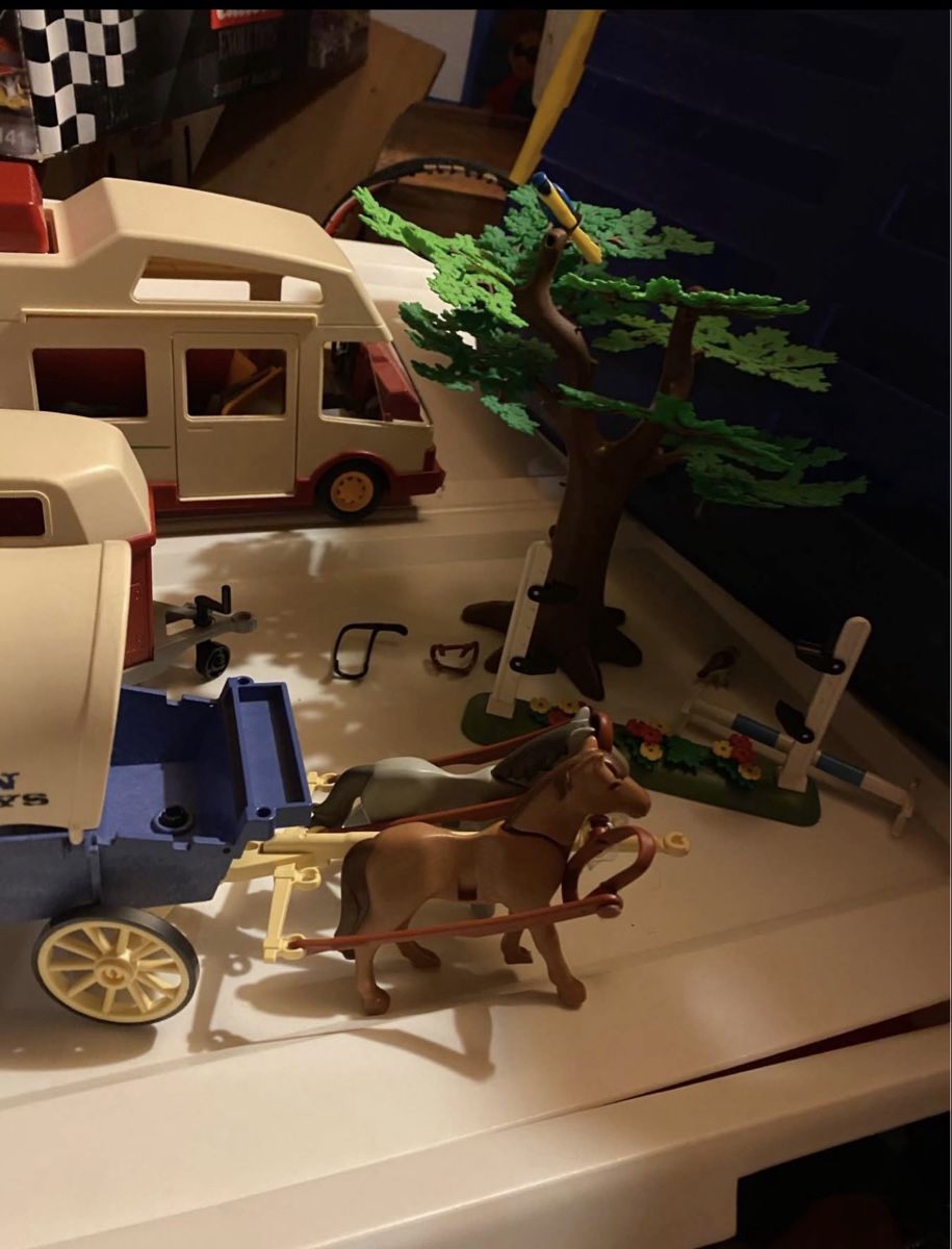 Playmobil Giocattoli: Playmobil Pony Camping  und Springparcour  – Usato da Aesch (Neftenbach) venduto da Manolita97