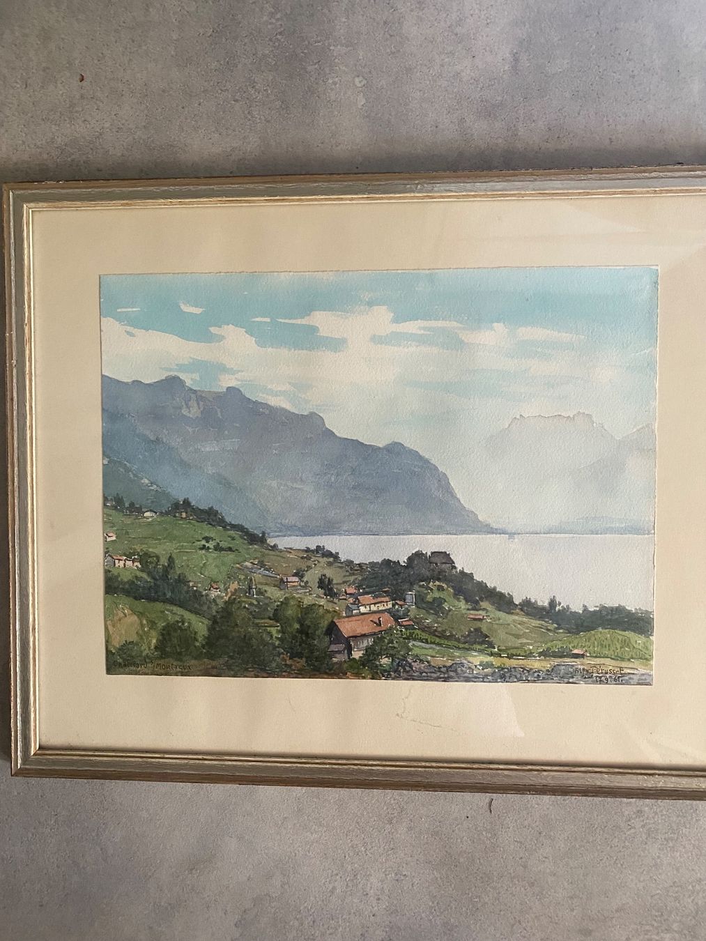 Gemälde: Aquarell Chatelard Montreux, Pérrusset, 1961 – Gebraucht aus Kreuzlingen von don_ueli6wb5