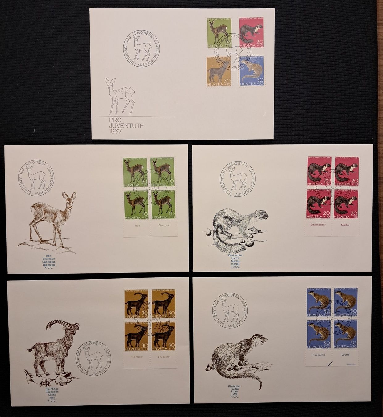 Tutti i francobolli: 5 FDC - ET 1.12.1967 – Usato da Ponto Valentino venduto da giorgia06