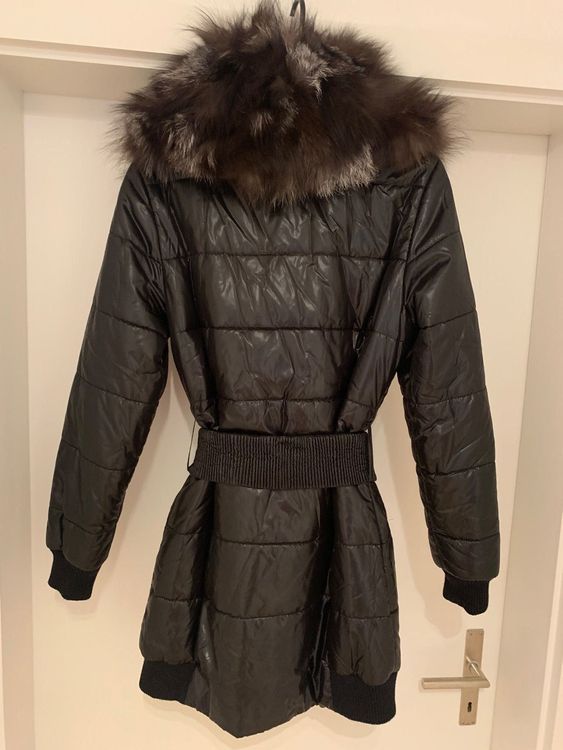 Echtpelz Kaninpelz Pelzjacke schwarz sold zeitlos Gr. 44