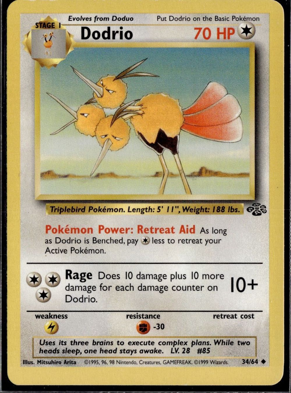Pokémon Carte collezionabili: Dodrio 34/64 Jungle – Usato da Zürich venduto da pokemon_cards