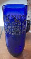 Vase en verre d'un bleu cobalt
