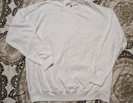 Weisses Fruit of the Loom Sweatshirt, XXL, neu