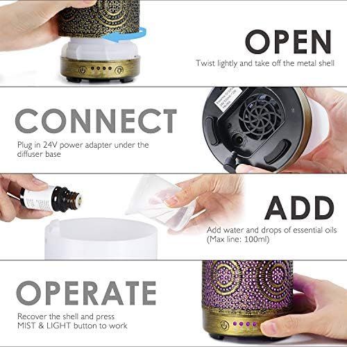 Diffusori di oli essenziali: Aroma Diffuser 100ml Metall Aromatherapie Raumduft Diffusor – Nuovo e nell'imballaggio originale da Hundwil venduto da pac_6jh8 6