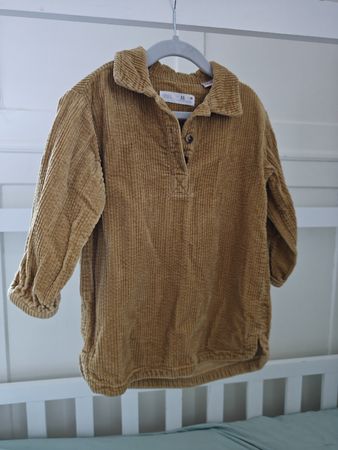 Zara Corduroy Shirt Dress Gr 98