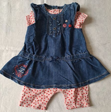 Robe + body pour fille taille 67