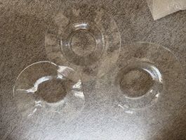 3 Glasschalen (Glasi Hergiswil), verschiedene Grössen