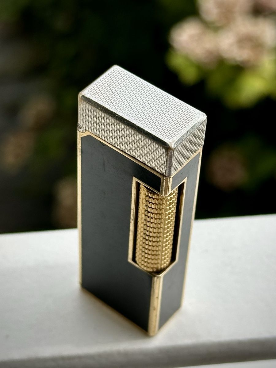 Dunhill Accendini: Dunhill Rollagas Black Lacquer & Silver – Usato da Zürich venduto da RatsTreasure 4