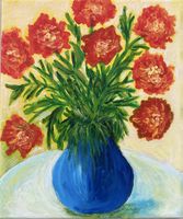 Gemälde auf Leinwand: Blumen. Handgemalt. Stillleben 