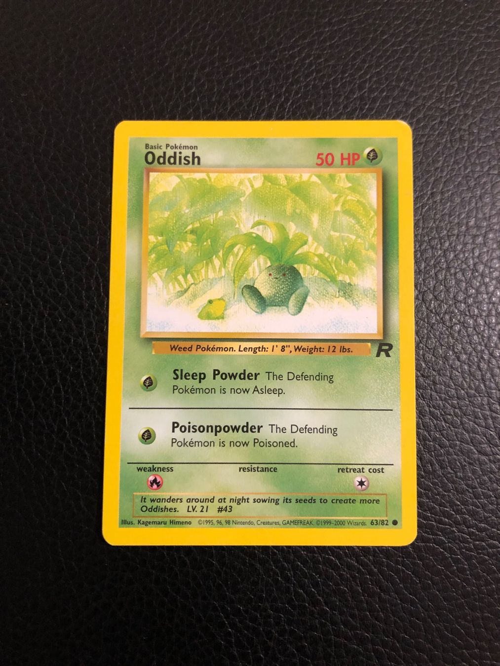 Pokémon Carte collezionabili: Team Rocket Oddish 63/82 Ab 1 – Usato da Paradiso venduto da Pkmn10