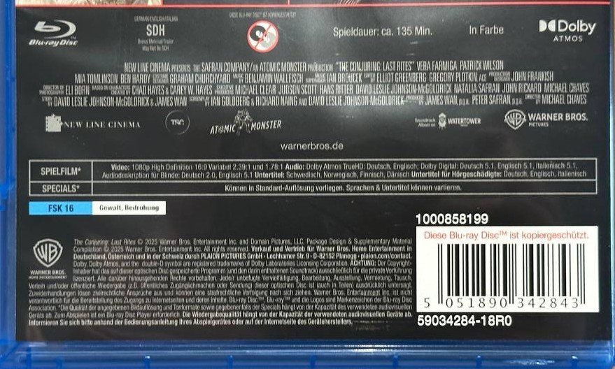 Tutti i DVDs: Conjuring 4 - Das letzte Kapitel (Blu-ray, Top Zustand) – Usato da Beringen venduto da Mantafisch1 2