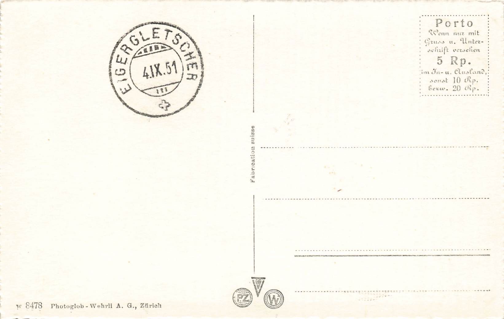 Cartoline postali: Jungfrau bahn Station eigergletscher mit eiger mönch – Usato da Biasca venduto da Blenio71 1