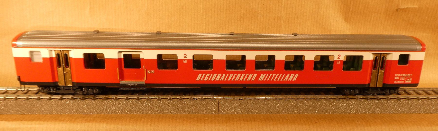 Roco / EMB Personen/Gepäckwagen BD EW II RM ex EBT Colani (D'occasion ...