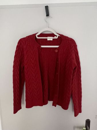 Dark orange knit cardigan