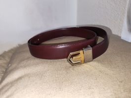 Gürtel Bally Leder dunkelrot Grösse 95/38 guter Zustand