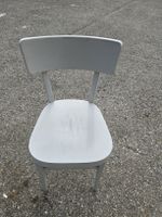 Vintage Holzstuhl, grau gestrichen, Shabby Chic Look!