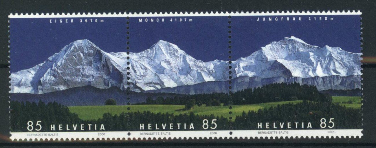 Tutti i francobolli: 2006, Schweizer Bergpanorama ** (2) – Usato da Willisau venduto da Vollstempel