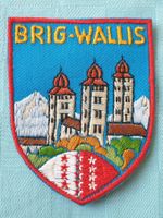Vintage Badge Wappen BRIG-WALLIS ST. GALLER STICKEREI