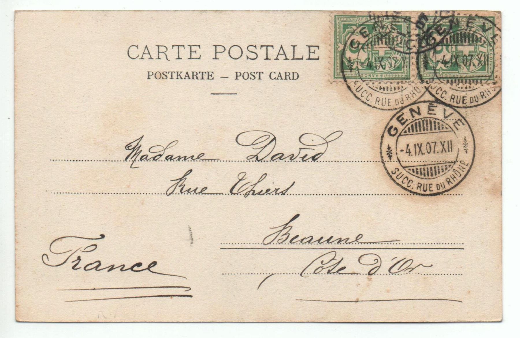 Cartoline postali: GENÈVE Place Neuve & Théâtre - tramway – Usato da Jona venduto da philajona 1