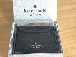 Kate Spade - Kreditkartenhalter / Wallet, Glitzer-Schwarz