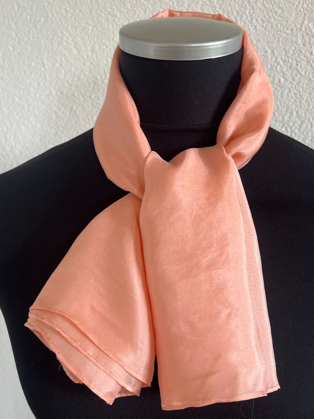 Foulards, Tücher & Schals: Foulard, 100% Seide, helles Lachs, NEU – Neu (gemäss Beschreibung) aus Worb von farben20zauber