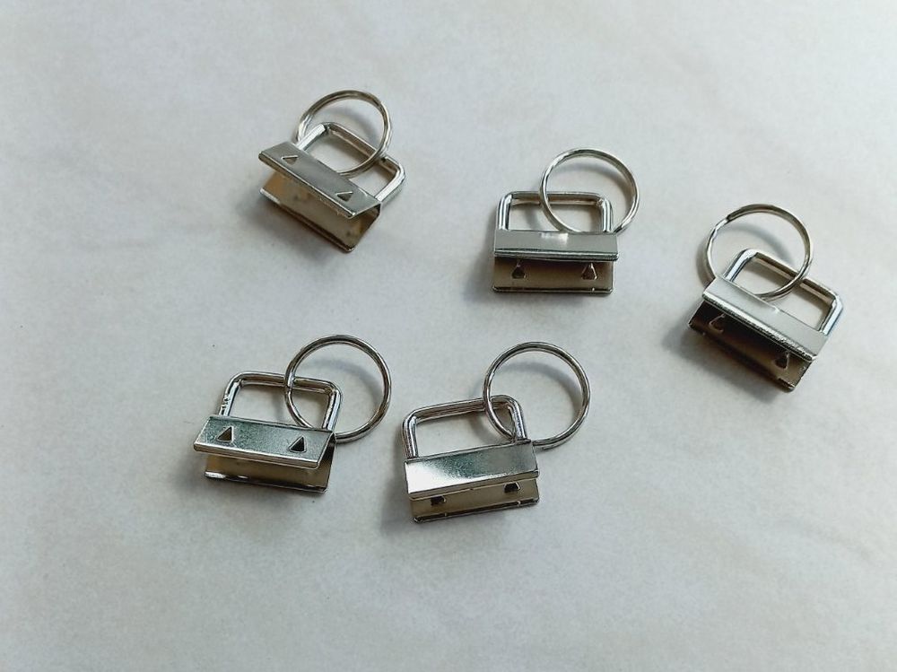 40 Stück Silber Schwenker Karabiner Schlüsselanhänger mit D-Ring