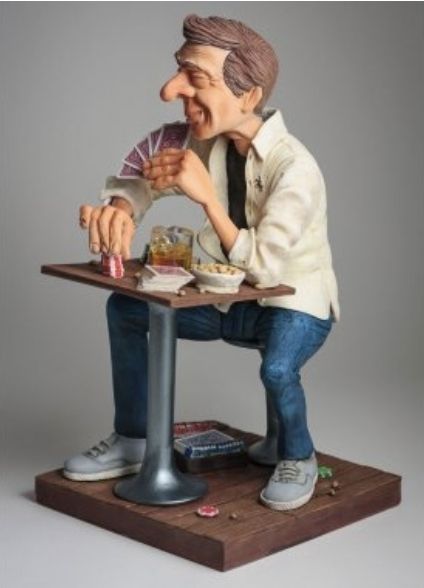 Statuette: Guillermo Forchino Figur POKERFACE  – Usato da Grenchen venduto da Floppa 4