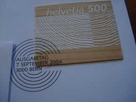 Schweiz 2004, Set FDC , 8 Belege, mit Holzmarke