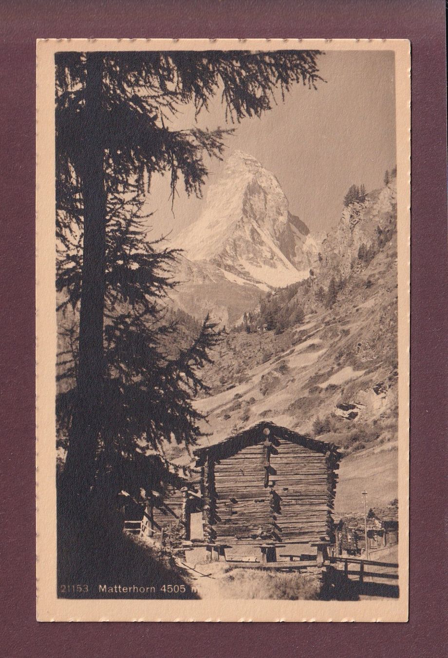 Cartoline postali: MATTERHORN / CERVIN - Mazot – Usato da Pully venduto da nicecards