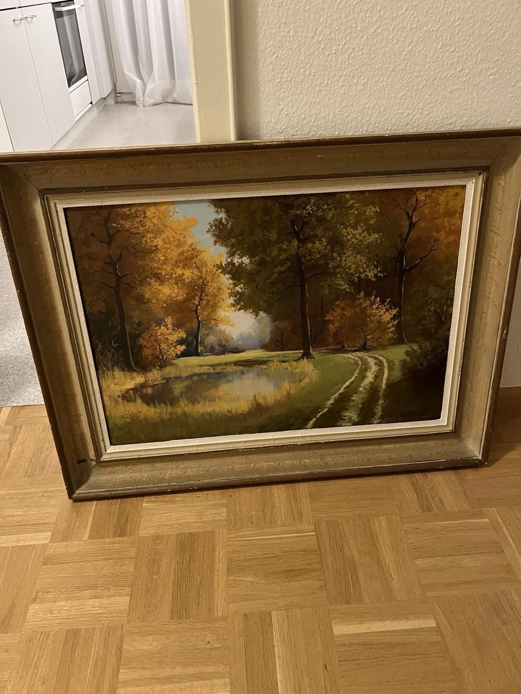 Dipinti: Gemälde - E. ROSSET - Herbstlandschaft mit Bach – Usato da Basel venduto da M.M_ 1