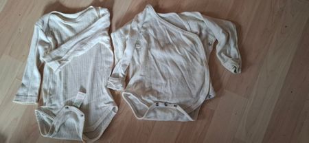 1 Body, 1 Wickelbody, 62/68, Wolle Seide, Babys