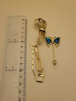 3er Set Vintage Golden Broschen