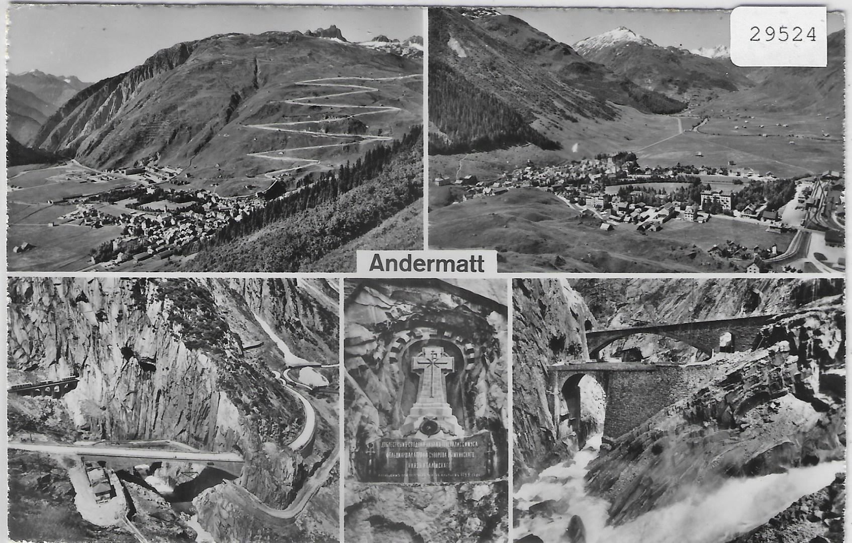 Cartoline postali: Andermatt - Multiview – Usato da Ettingen venduto da Kartenplanet