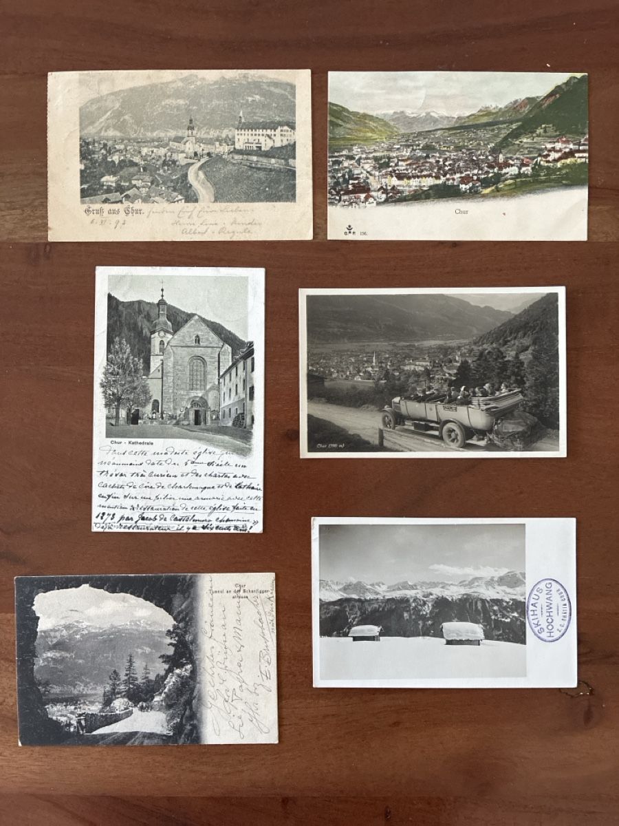 Ansichtskarten: 9 Ansichtskarten Schweiz von Chur GR – Gebraucht aus Oftringen von Cla.vD.74 2