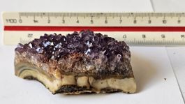 Amethyst Crystal Cluster on Agate Base