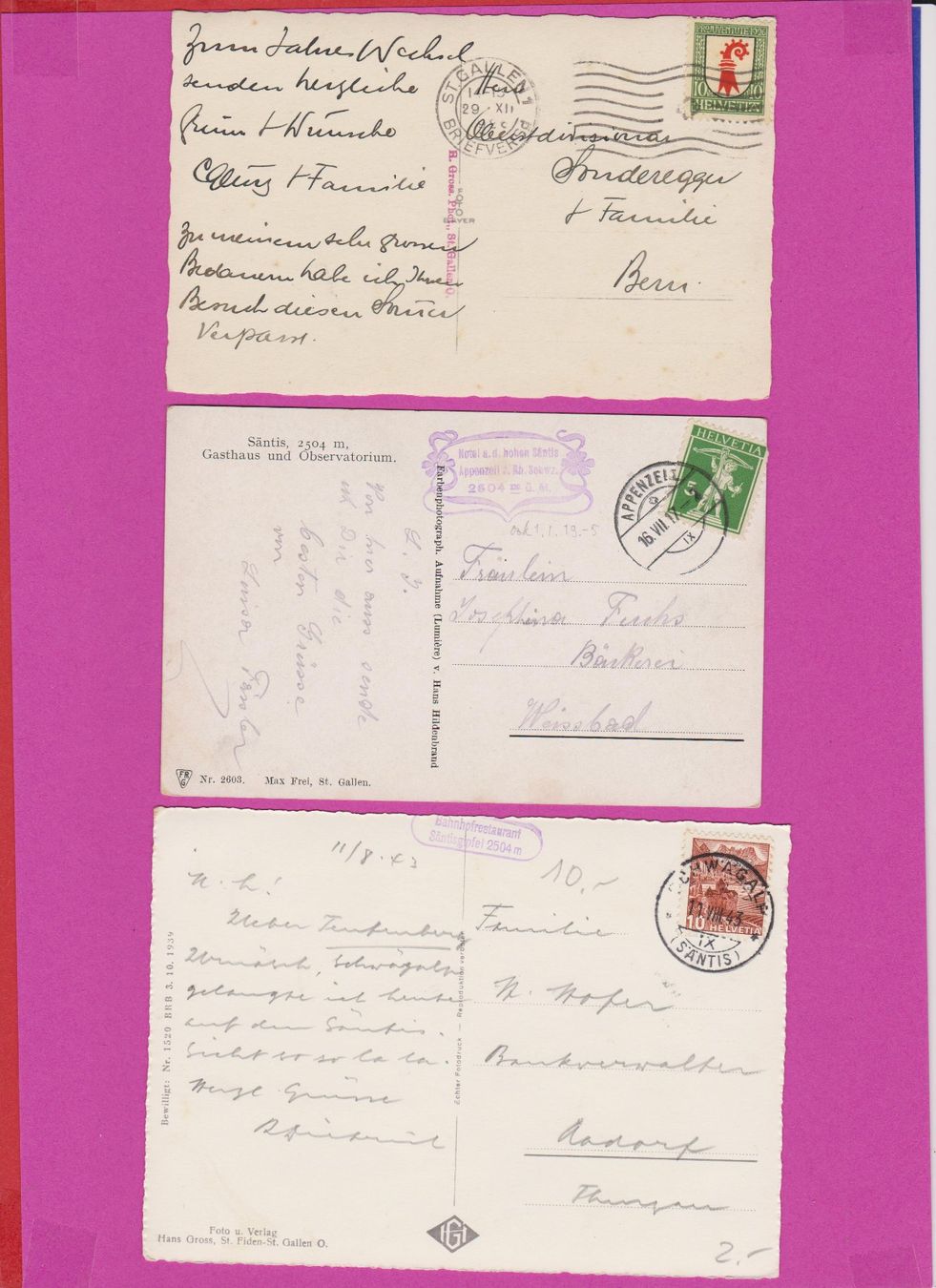 Cartes postales: Säntis  :  3 alte Ansichtskarten vom Säntis – D'occasion à Vitznau par Ropaku 1
